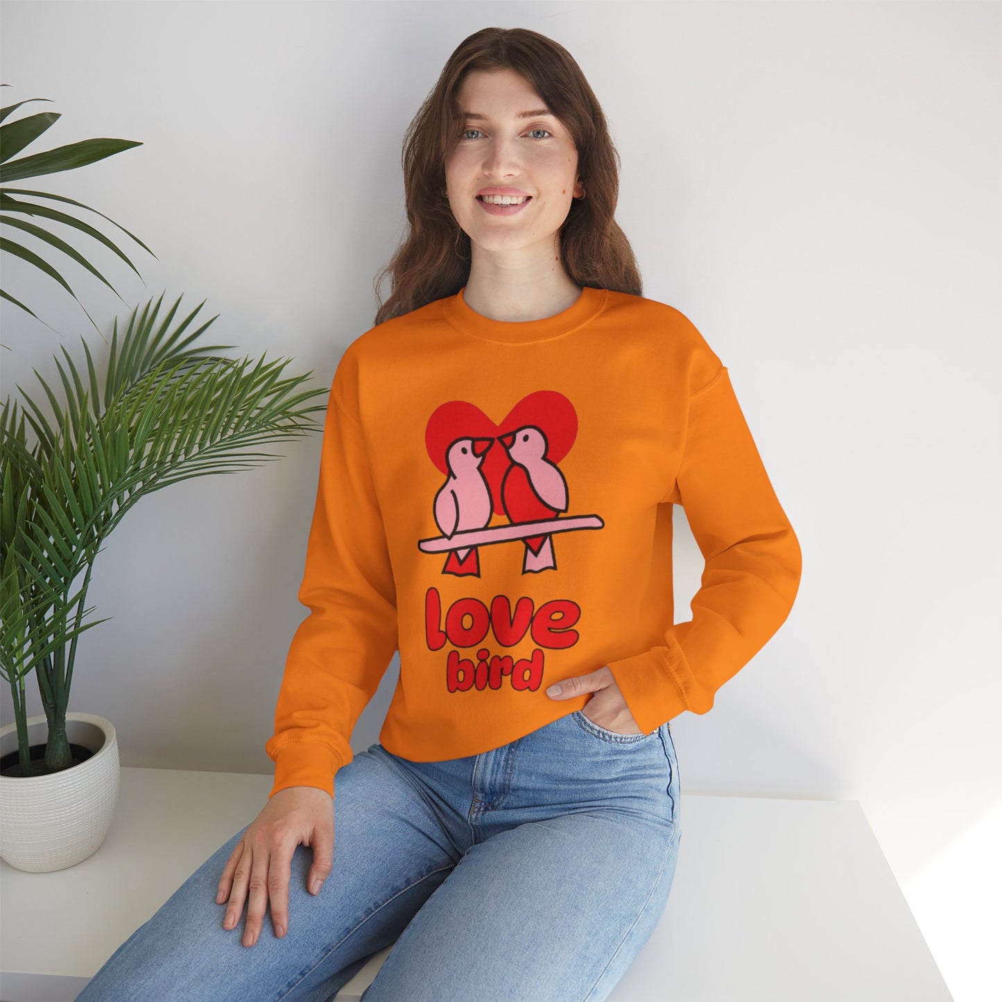 Love Bird Unisex Crewneck Sweatshirt - Cozy Valentine's Day Gift