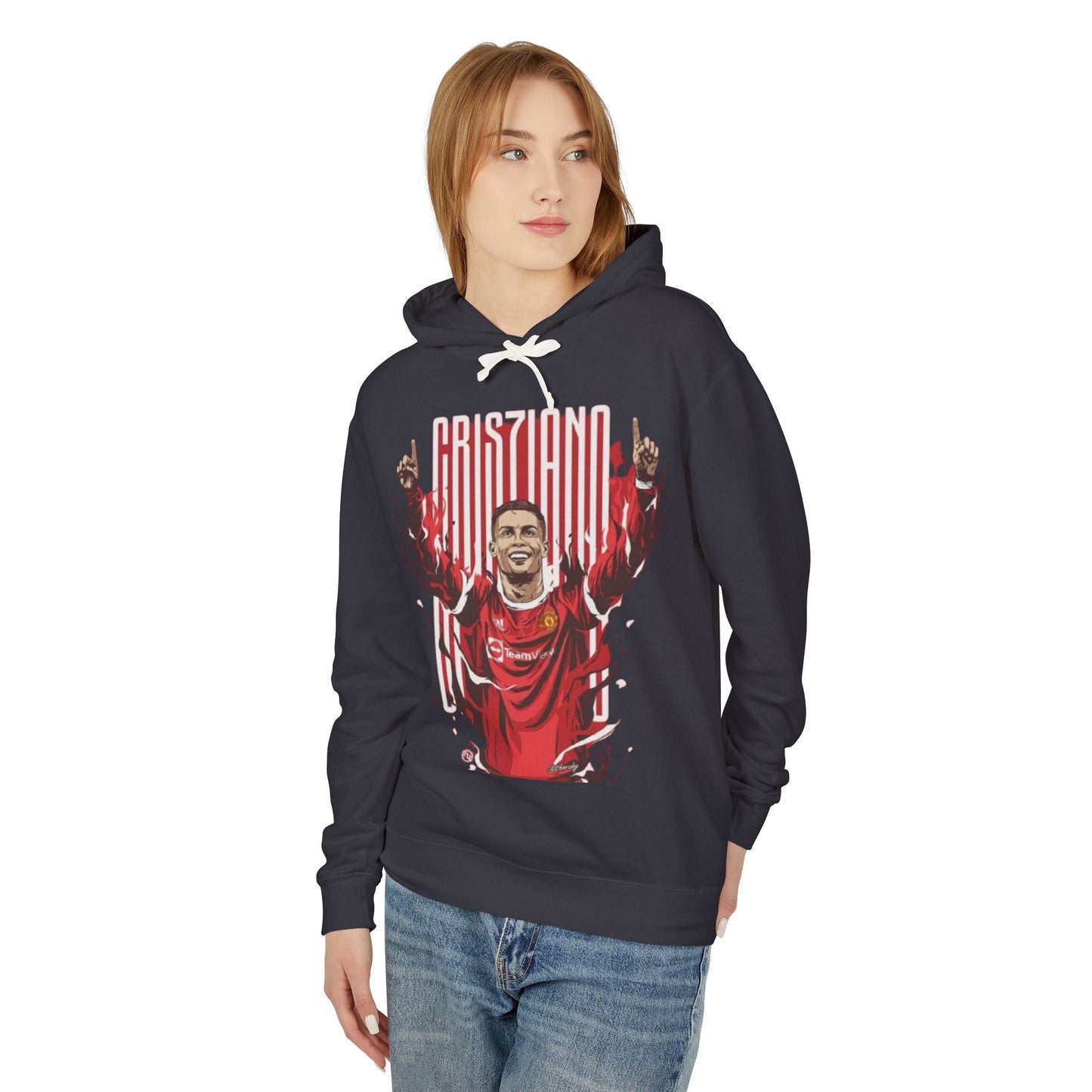 Cristiano Inspired Unisex Lightweight Hooded Sweatshirt - Perfect for Fans & Casual Wear